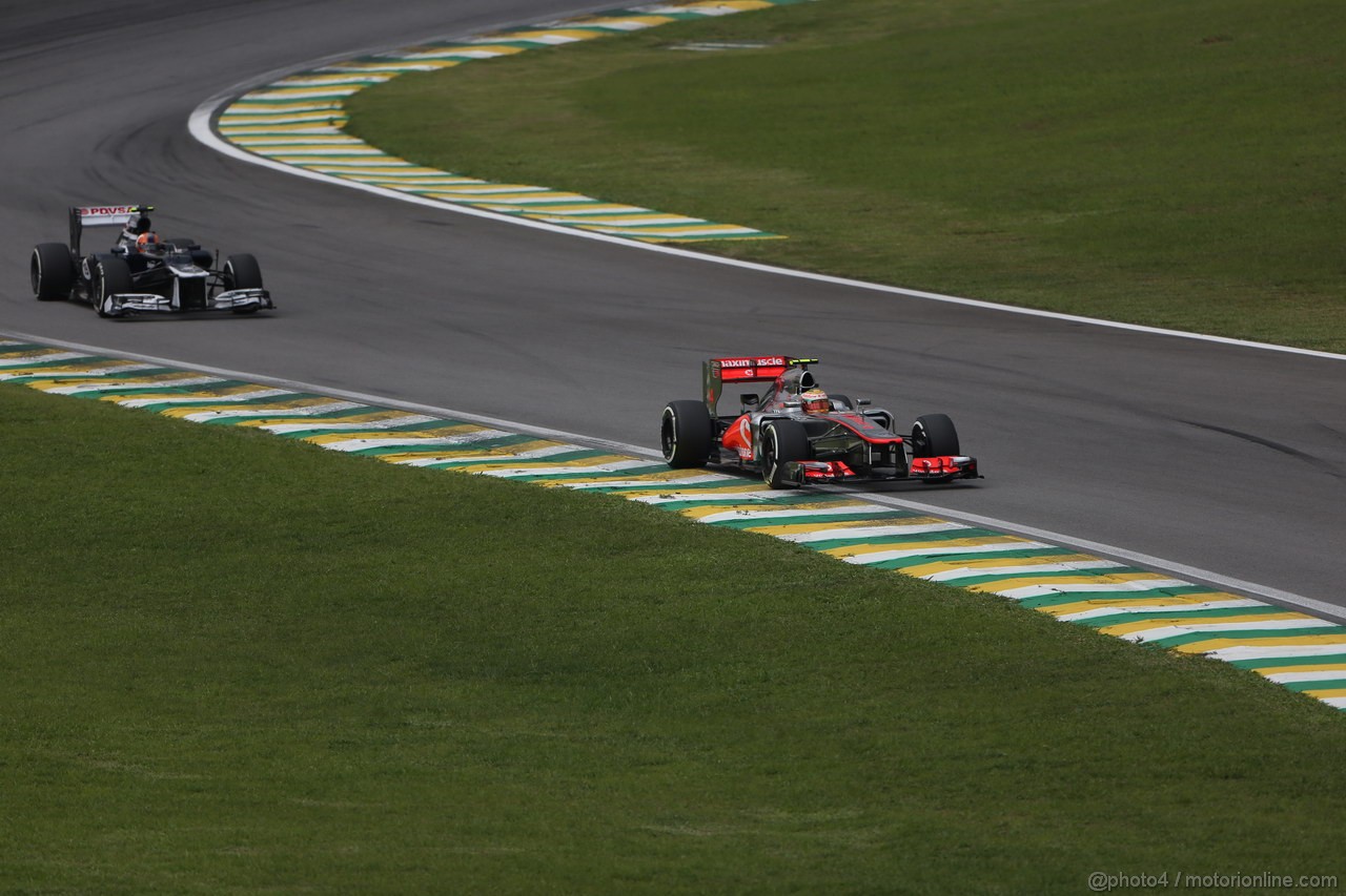 GP BRASILE, 24.11.2012- Prove Libere 3, Lewis Hamilton (GBR) McLaren Mercedes MP4-27 