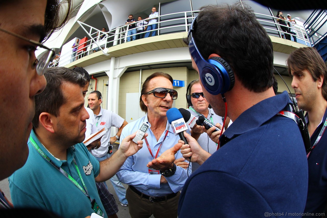 GP BRASILE, 24.11.2012- Prove Libere 3, Emerson Fittipaldi (BRA), Ex F1 Champion