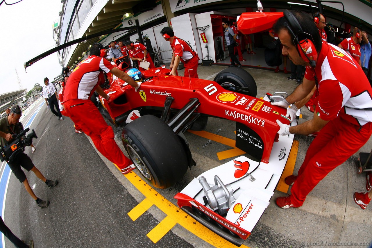 GP BRASILE, 24.11.2012- Prove Libere 3, Fernando Alonso (ESP) Ferrari F2012 