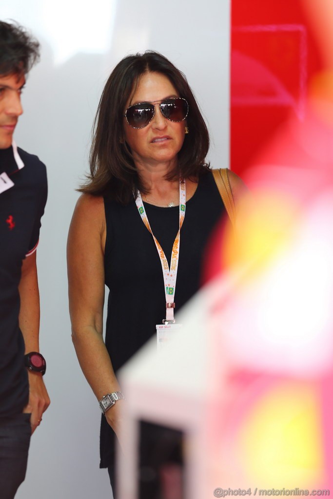GP BRASILE, 24.11.2012- Prove Libere 3, Ana Helena Massa (BRA), mother of Felipe Massa (BRA) 