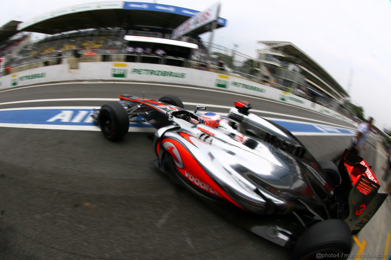 GP BRASILE, 24.11.2012- Prove Libere 3, Jenson Button (GBR) McLaren Mercedes MP4-27 