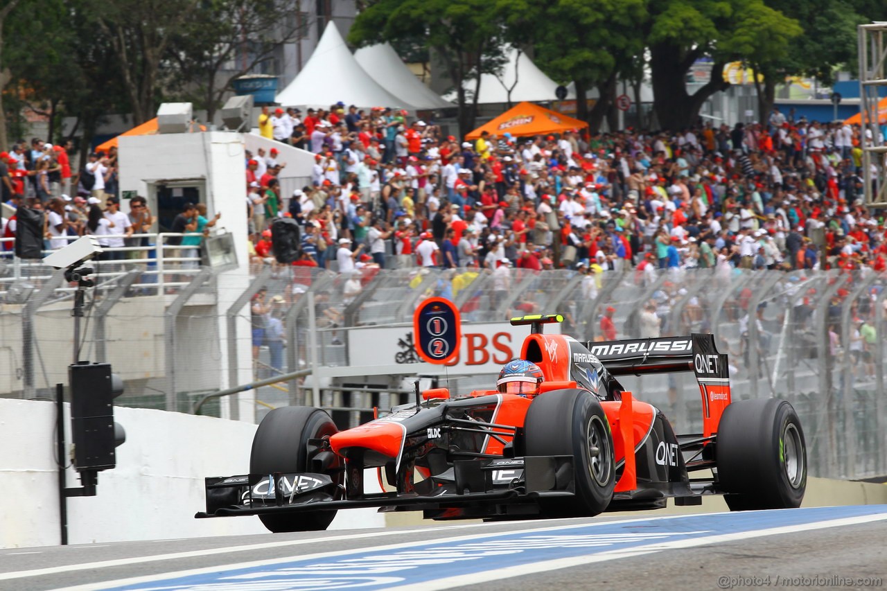 GP BRASILE, 24.11.2012- Prove Libere 3, Charles Pic (FRA) Marussia F1 Team MR01 