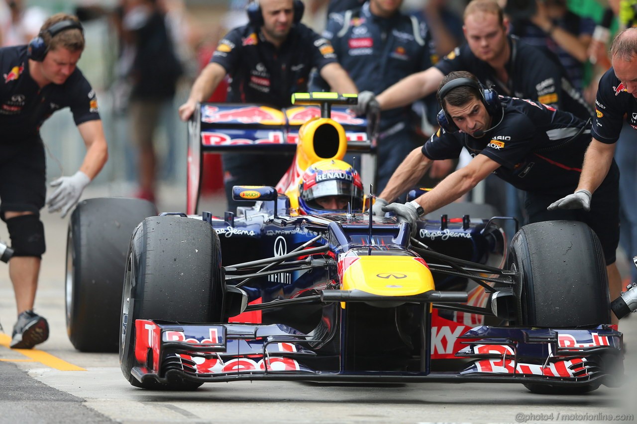 GP BRASILE, 24.11.2012- Prove Libere 3, Mark Webber (AUS) Red Bull Racing RB8 