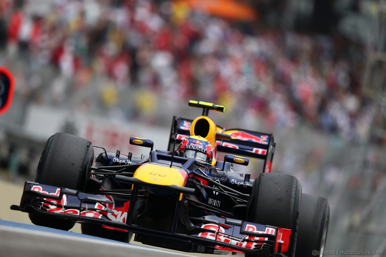GP BRASILE, 24.11.2012- Prove Libere 3, Mark Webber (AUS) Red Bull Racing RB8 