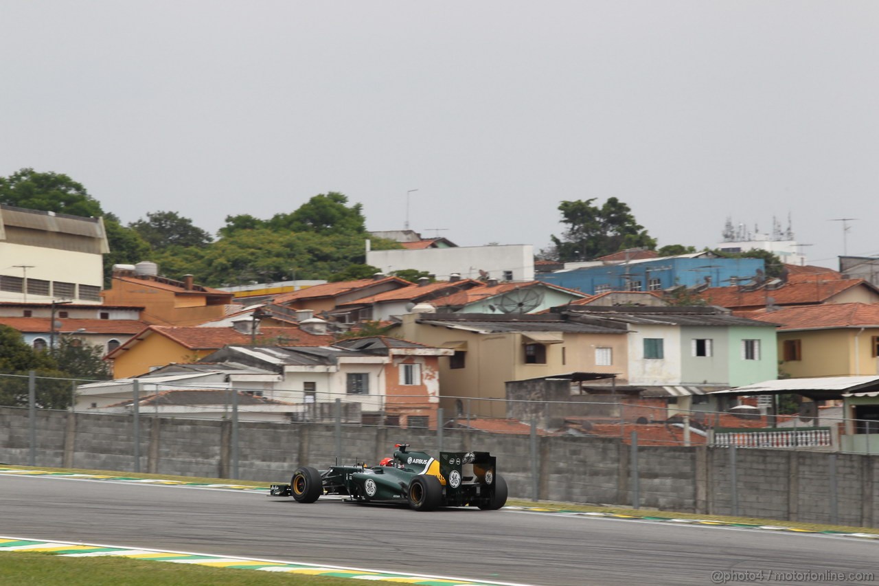 GP BRASILE, 24.11.2012- Prove Libere 3, Heikki Kovalainen (FIN) Caterham F1 Team CT01 