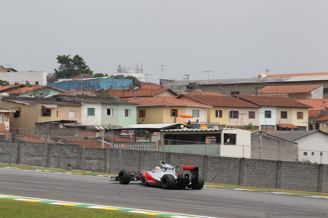 GP BRASILE, 24.11.2012- Prove Libere 3, Lewis Hamilton (GBR) McLaren Mercedes MP4-27 