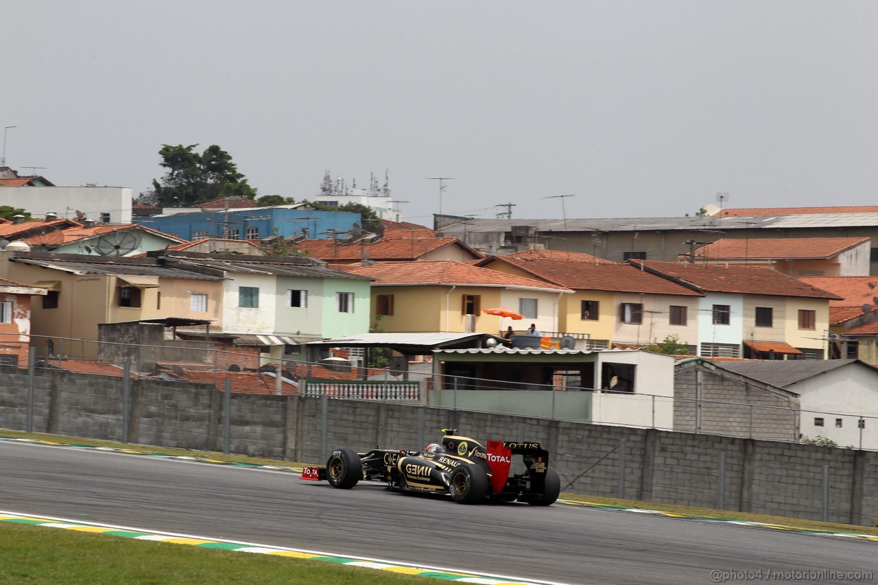 GP BRASILE, 24.11.2012- Prove Libere 3, Romain Grosjean (FRA) Lotus F1 Team E20