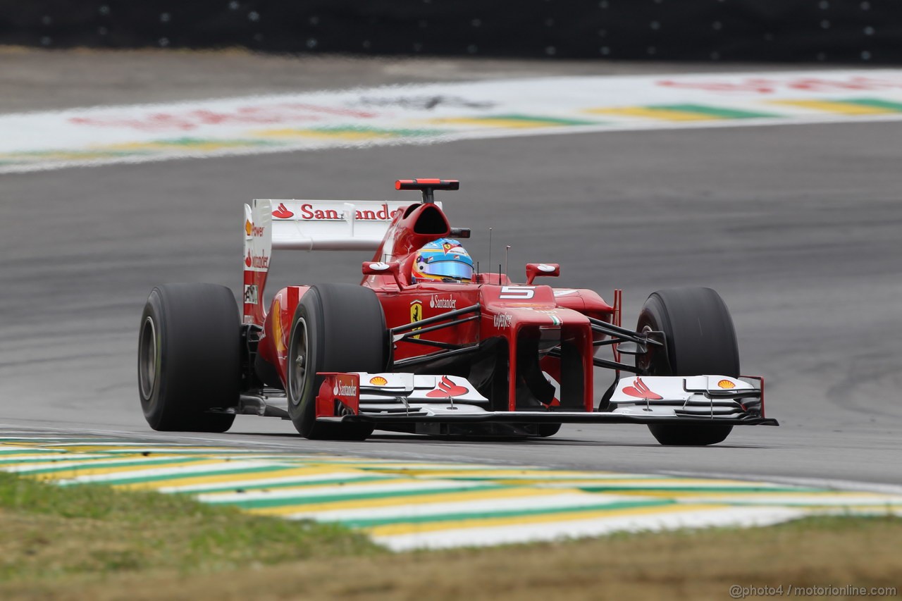 GP BRASILE, 24.11.2012- Prove Libere 3, Fernando Alonso (ESP) Ferrari F2012