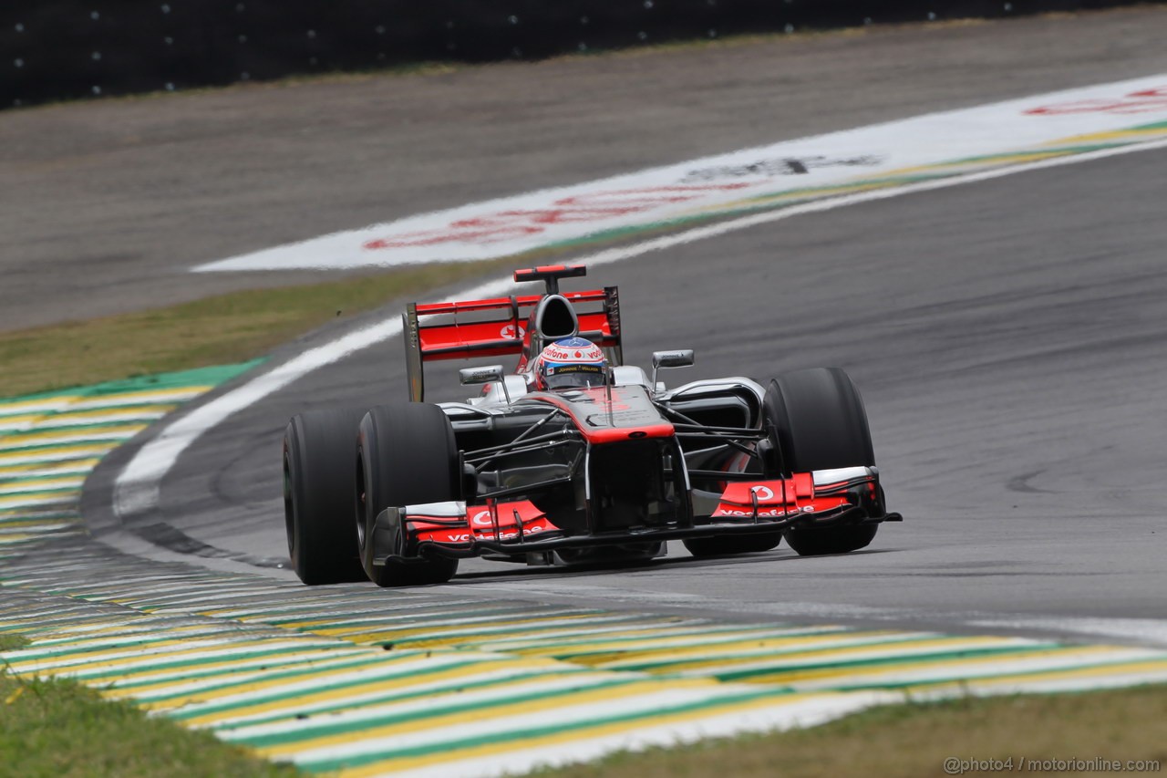 GP BRASILE, 24.11.2012- Prove Libere 3, Jenson Button (GBR) McLaren Mercedes MP4-27