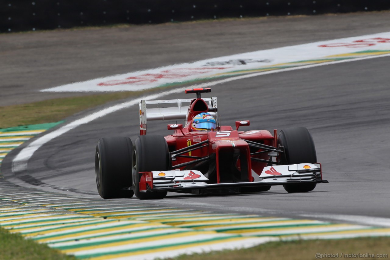GP BRASILE, 24.11.2012- Prove Libere 3, Fernando Alonso (ESP) Ferrari F2012