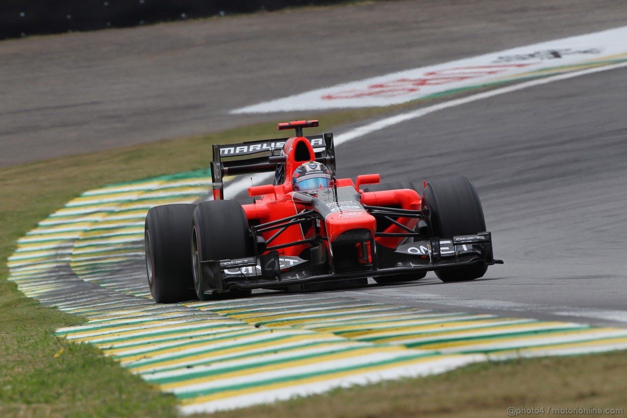 GP BRASILE, 24.11.2012- Prove Libere 3, Timo Glock (GER) Marussia F1 Team MR01 