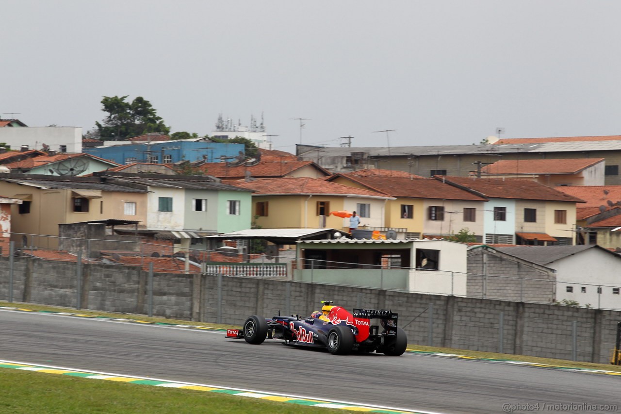 GP BRASILE, 24.11.2012- Prove Libere 3, Mark Webber (AUS) Red Bull Racing RB8 