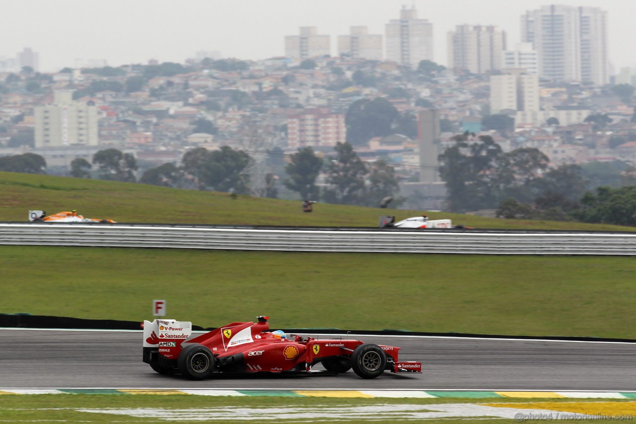 GP BRASILE, 24.11.2012- Prove Libere 3, Fernando Alonso (ESP) Ferrari F2012 