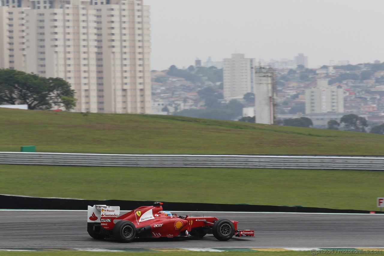 GP BRASILE, 24.11.2012- Prove Libere 3, Fernando Alonso (ESP) Ferrari F2012 