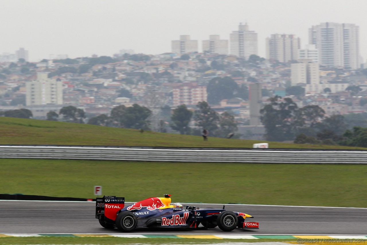 GP BRASILE, 24.11.2012- Prove Libere 3, Mark Webber (AUS) Red Bull Racing RB8 