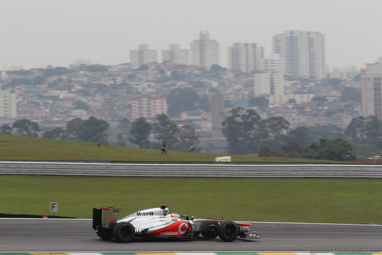 GP BRASILE, 24.11.2012- Prove Libere 3, Jenson Button (GBR) McLaren Mercedes MP4-27 