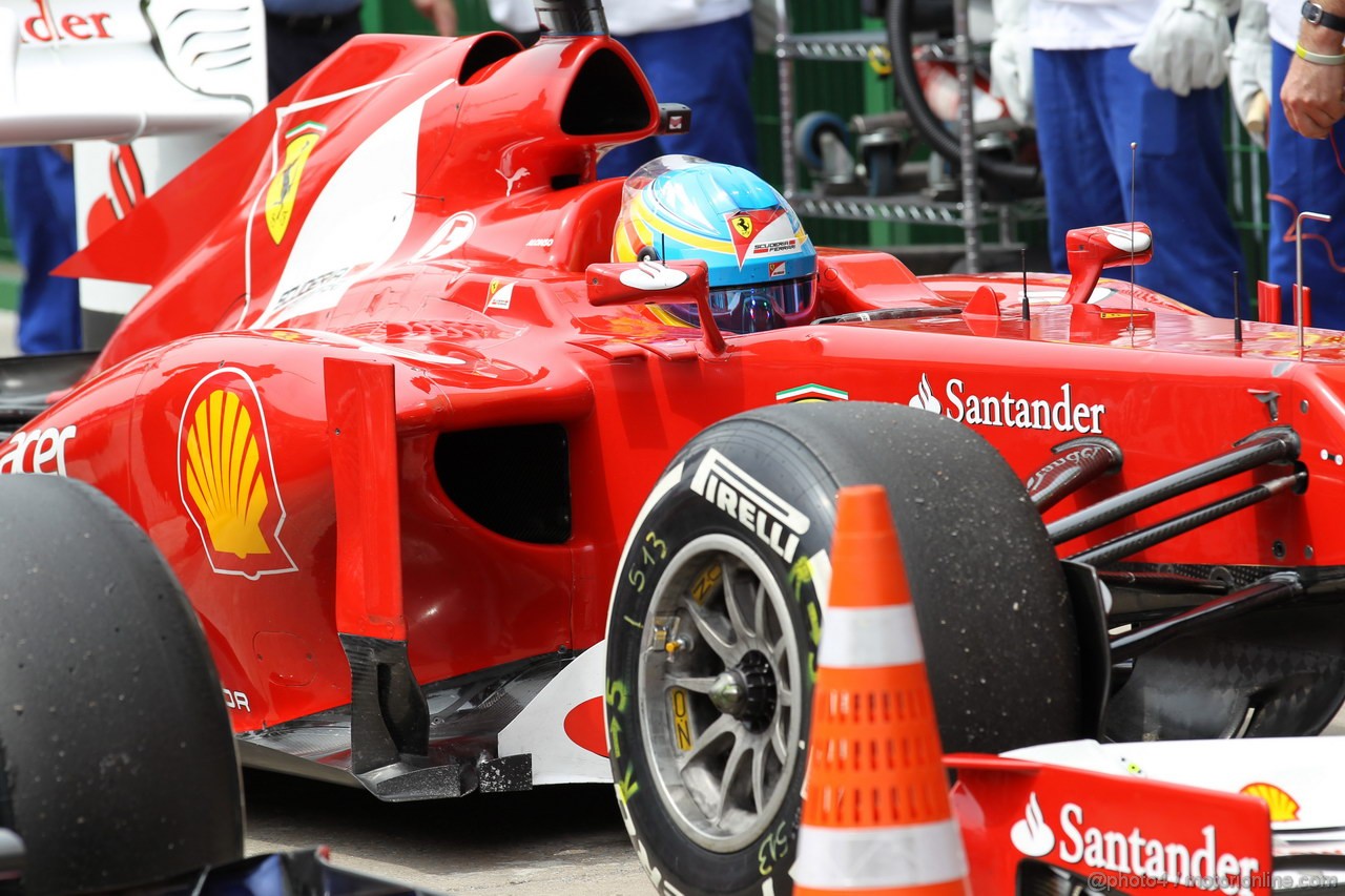 GP BRASILE, 24.11.2012- Qualifiche, Fernando Alonso (ESP) Ferrari F2012 