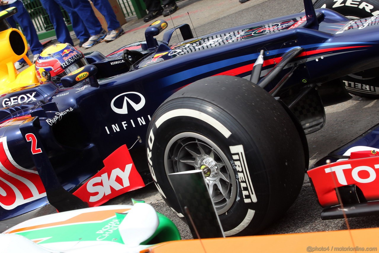 GP BRASILE, 24.11.2012- Qualifiche, Mark Webber (AUS) Red Bull Racing RB8 