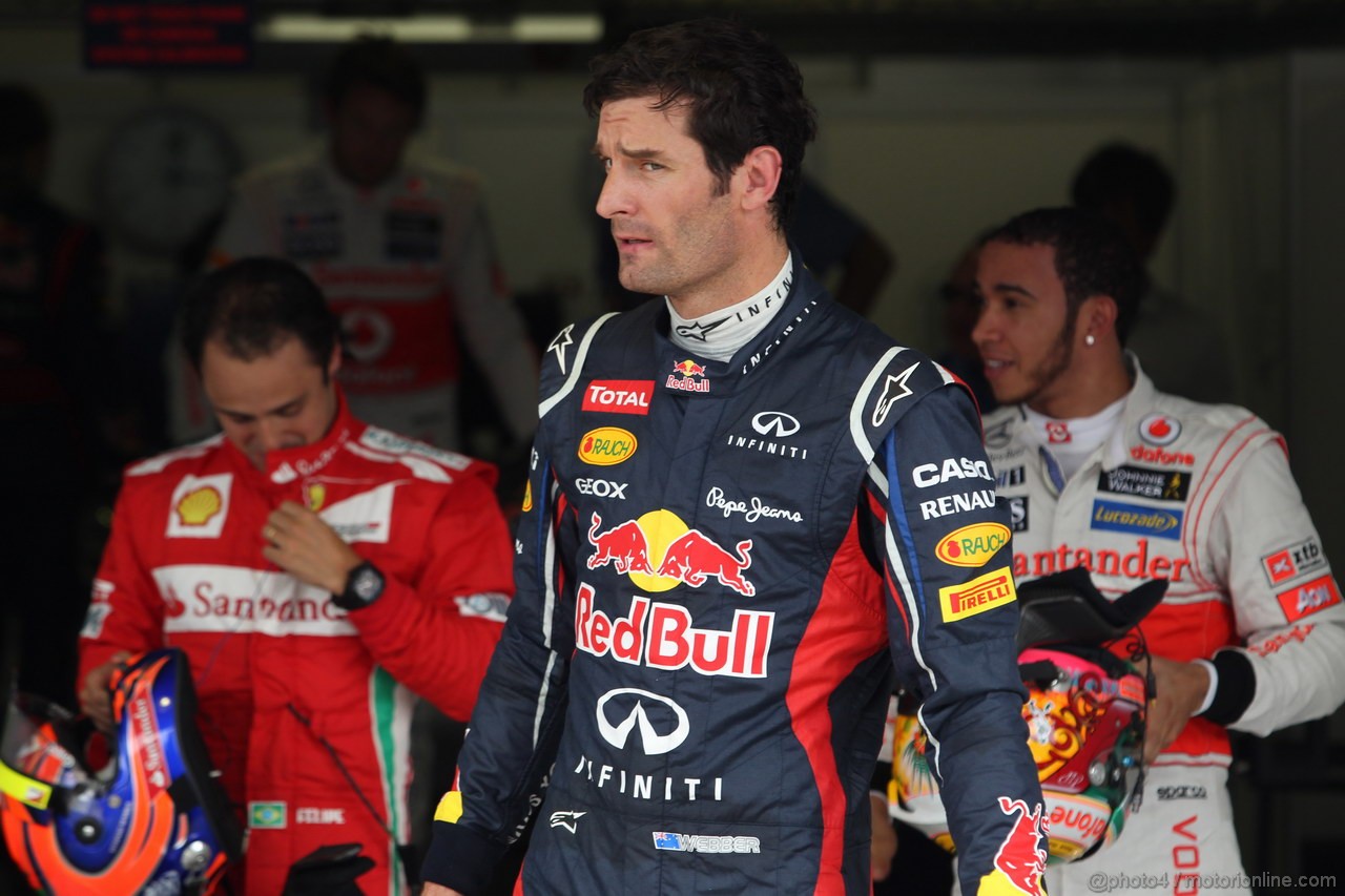 GP BRASILE, 24.11.2012- Qualifiche, terzo Mark Webber (AUS) Red Bull Racing RB8