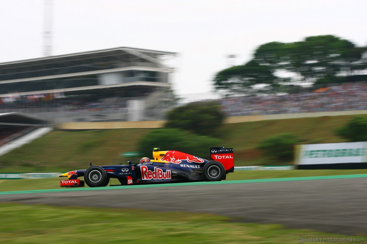 GP BRASILE, 24.11.2012- Qualifiche, Mark Webber (AUS) Red Bull Racing RB8 