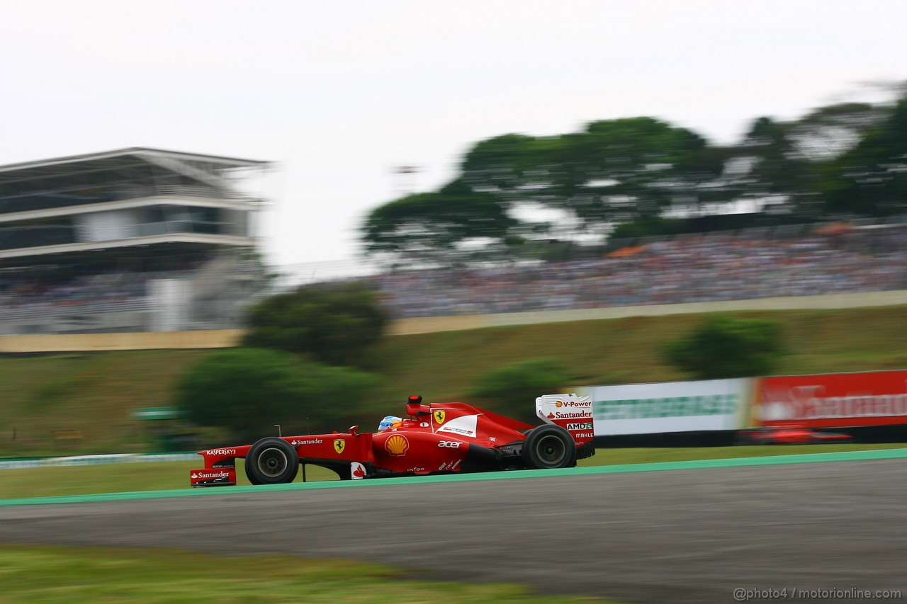 GP BRASILE, 24.11.2012- Qualifiche, Fernando Alonso (ESP) Ferrari F2012 