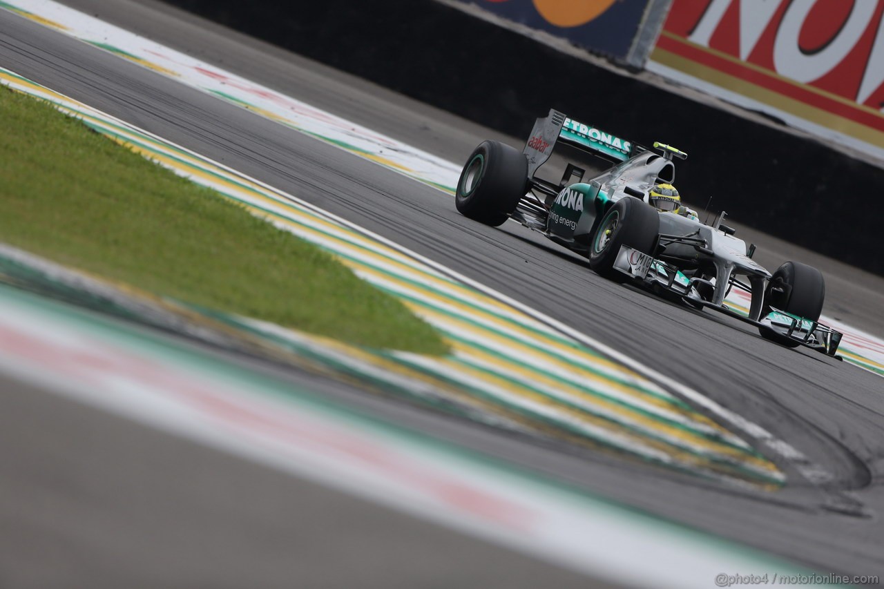 GP BRASILE, 24.11.2012- Qualifiche, Nico Rosberg (GER) Mercedes AMG F1 W03