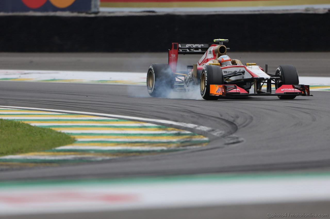 GP BRASILE, 24.11.2012- Qualifiche, Narain Karthikeyan (IND) HRT Formula 1 Team F112 