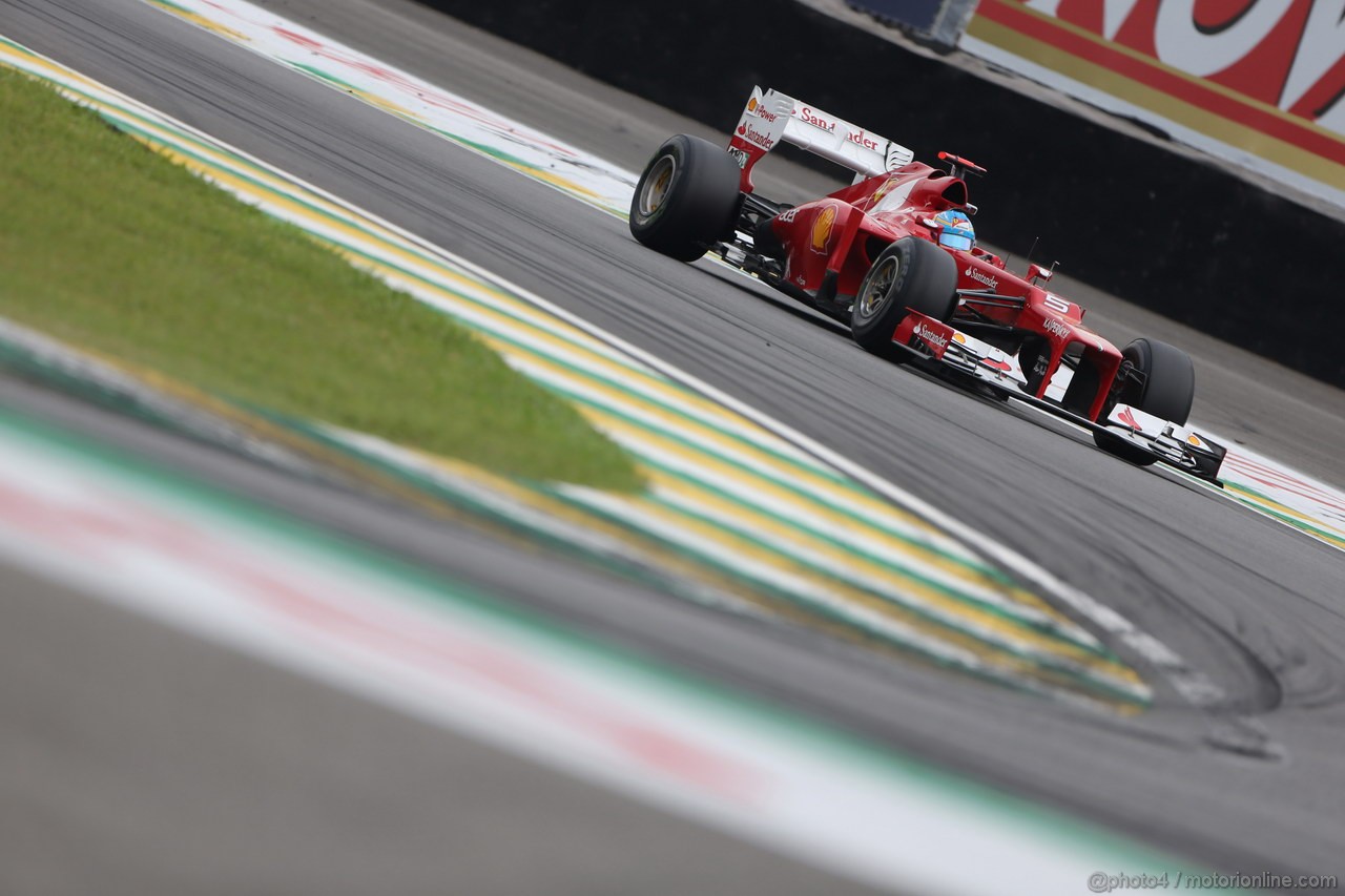 GP BRASILE, 24.11.2012- Qualifiche, Fernando Alonso (ESP) Ferrari F2012 