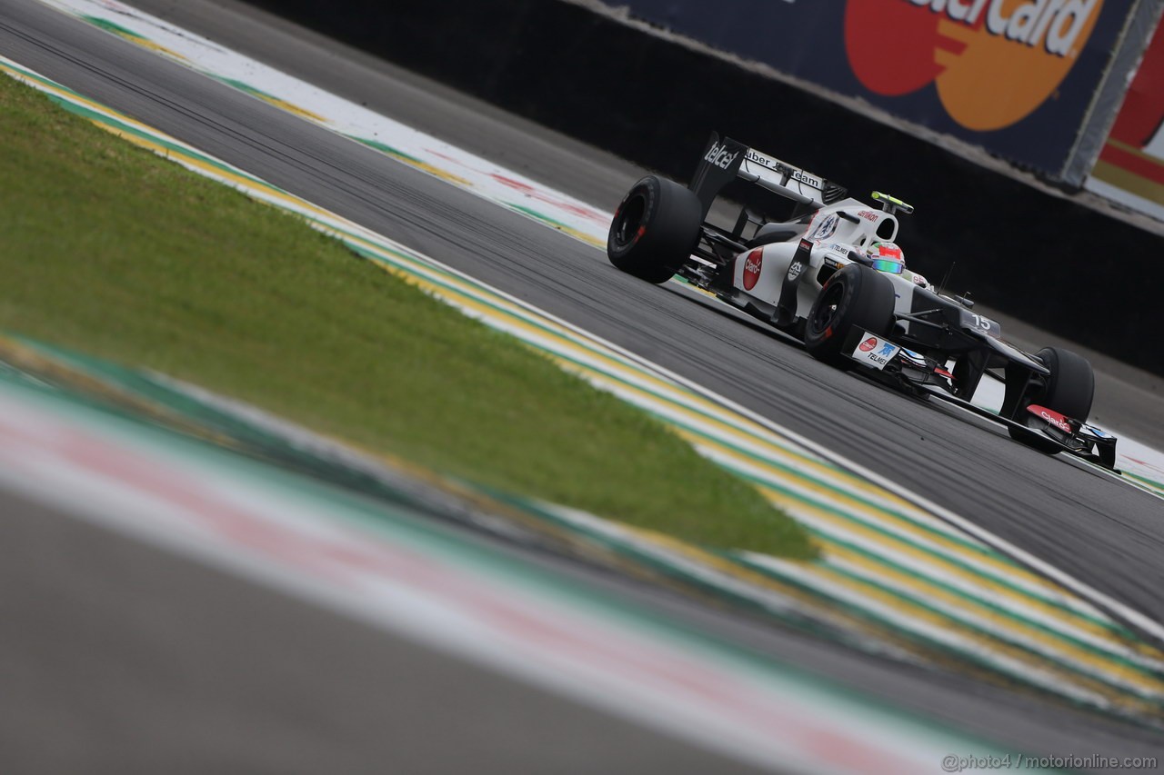GP BRASILE, 24.11.2012- Qualifiche, Sergio Prez (MEX) Sauber F1 Team C31 