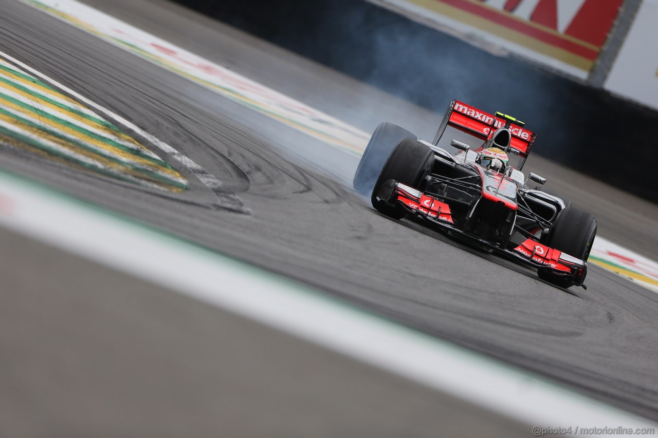 GP BRASILE, 24.11.2012- Qualifiche, Lewis Hamilton (GBR) McLaren Mercedes MP4-27 