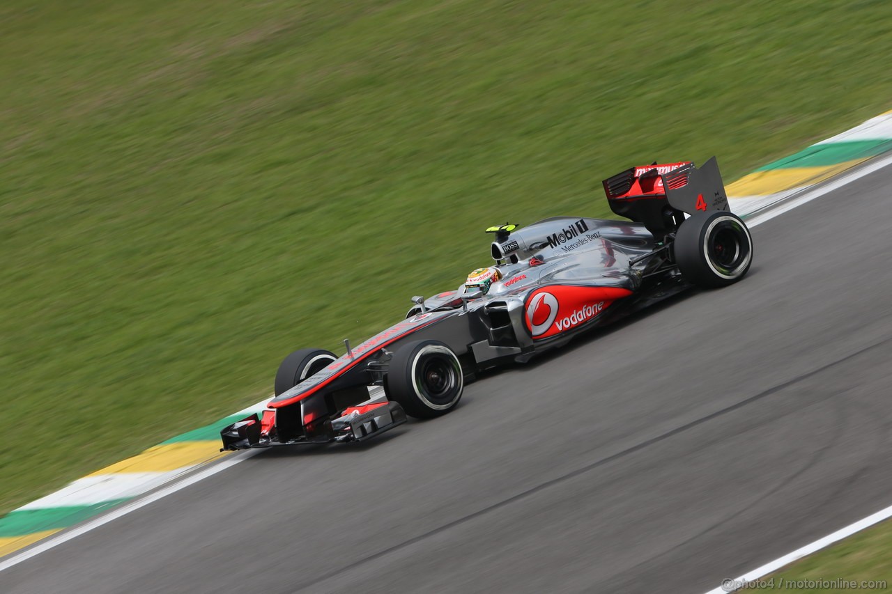 GP BRASILE, 24.11.2012- Qualifiche, Lewis Hamilton (GBR) McLaren Mercedes MP4-27 