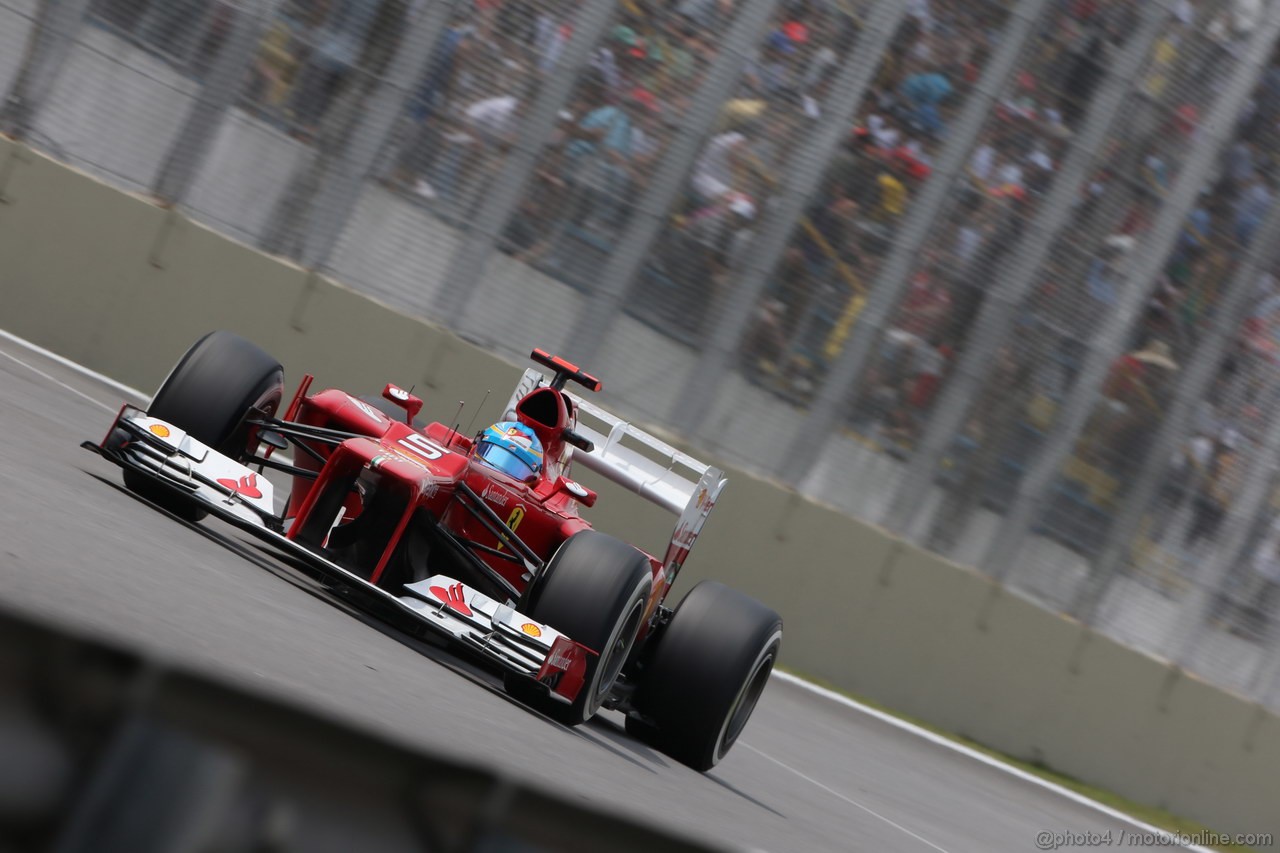 GP BRASILE, 24.11.2012- Qualifiche, Fernando Alonso (ESP) Ferrari F2012 