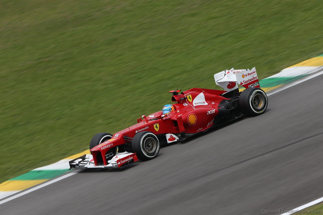 GP BRASILE, 24.11.2012- Qualifiche, Fernando Alonso (ESP) Ferrari F2012 