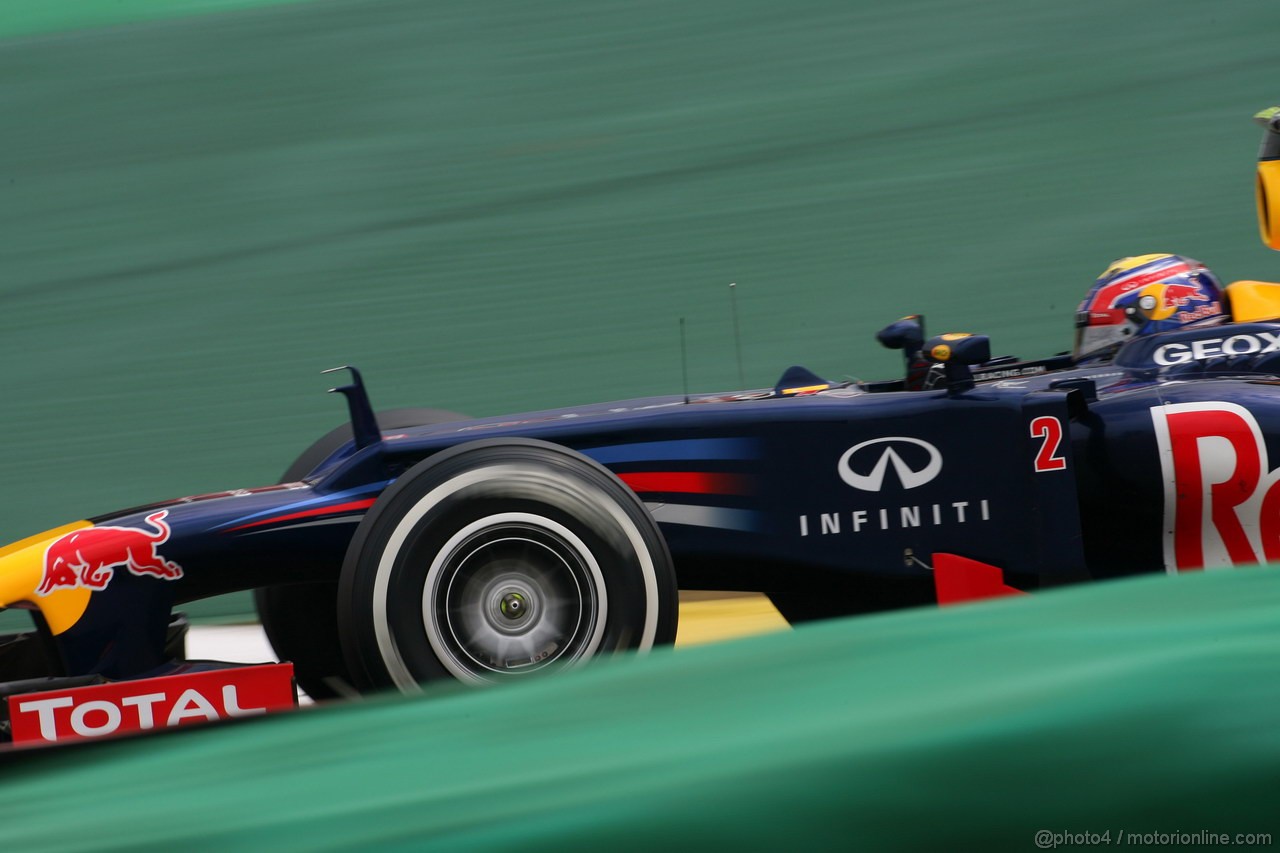 GP BRASILE, 24.11.2012- Qualifiche, Mark Webber (AUS) Red Bull Racing RB8 