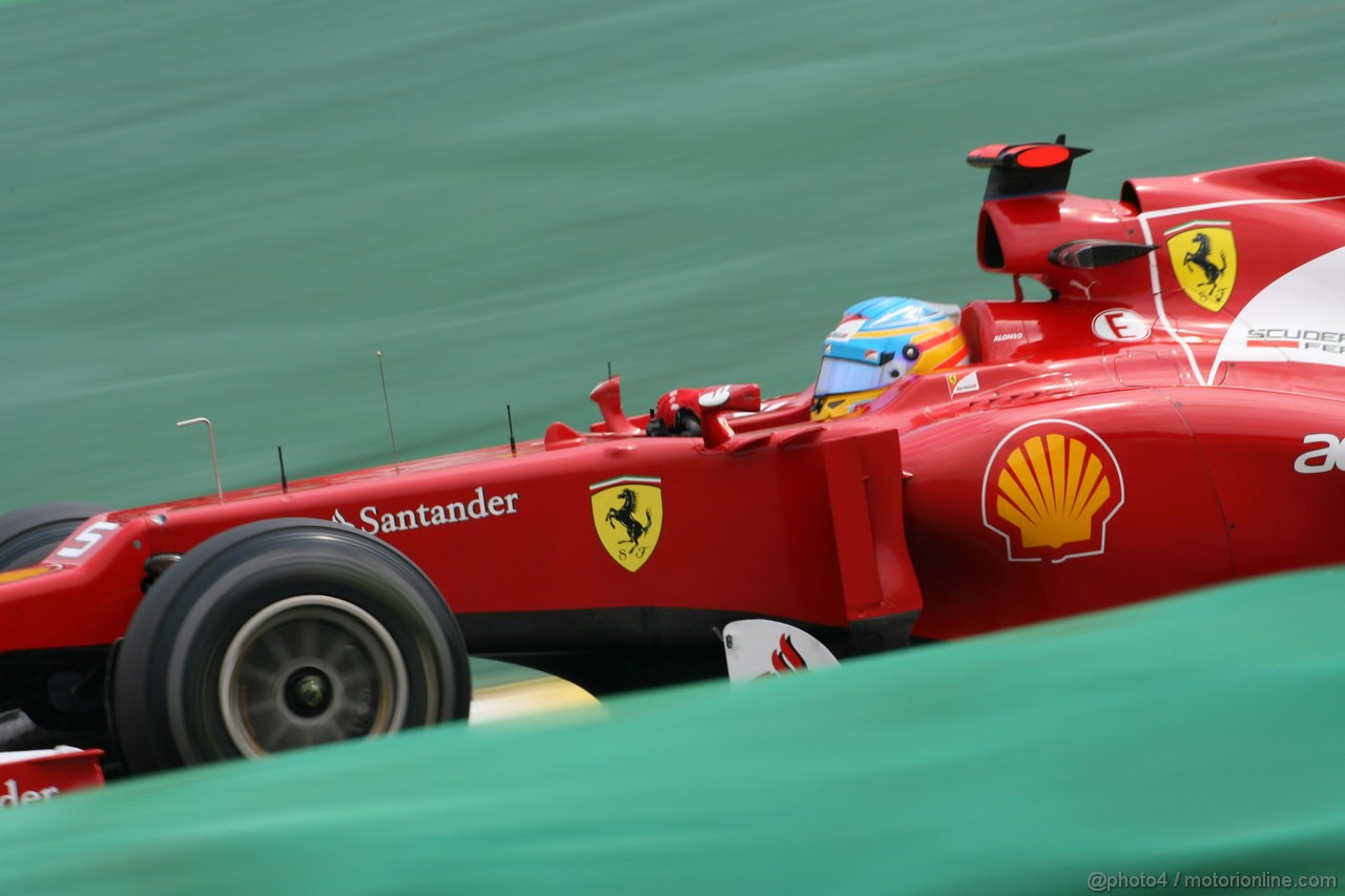 GP BRASILE, 24.11.2012- Qualifiche, Fernando Alonso (ESP) Ferrari F2012 