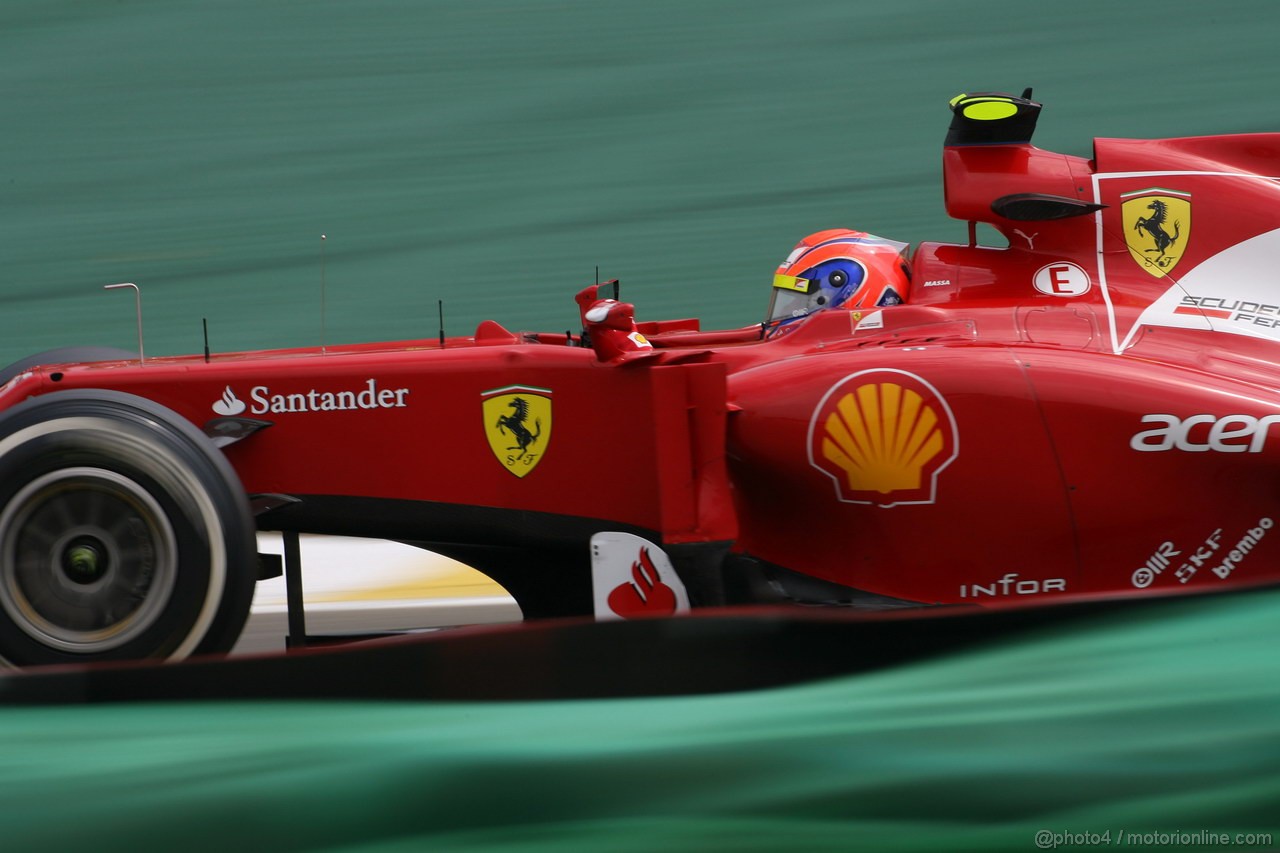 GP BRASILE, 24.11.2012- Qualifiche, Felipe Massa (BRA) Ferrari F2012 
