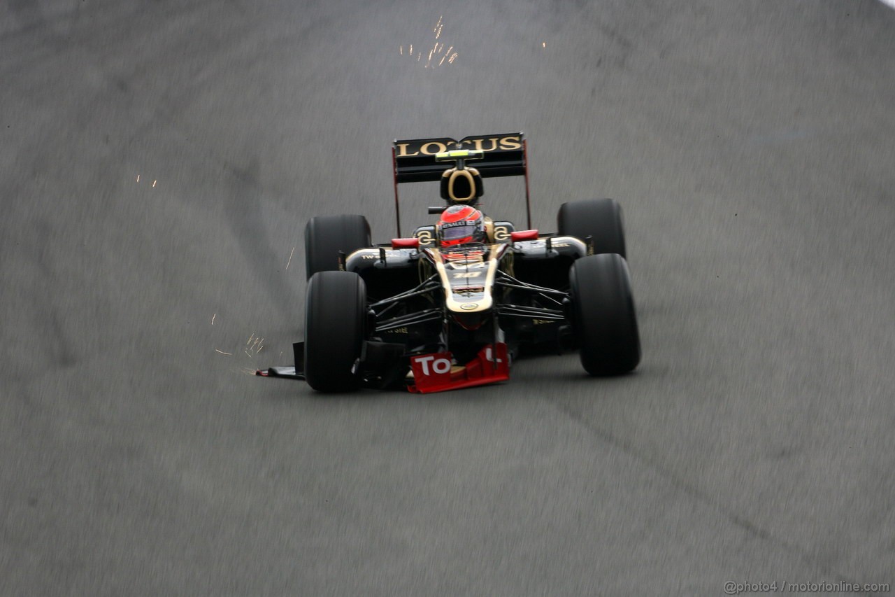 GP BRASILE, 24.11.2012- Qualifiche, Crash, Romain Grosjean (FRA) Lotus F1 Team E20