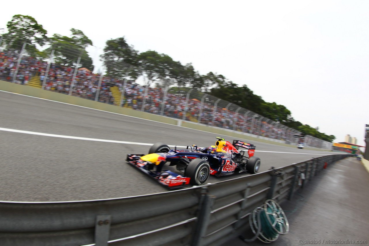GP BRASILE, 24.11.2012- Qualifiche, Mark Webber (AUS) Red Bull Racing RB8 