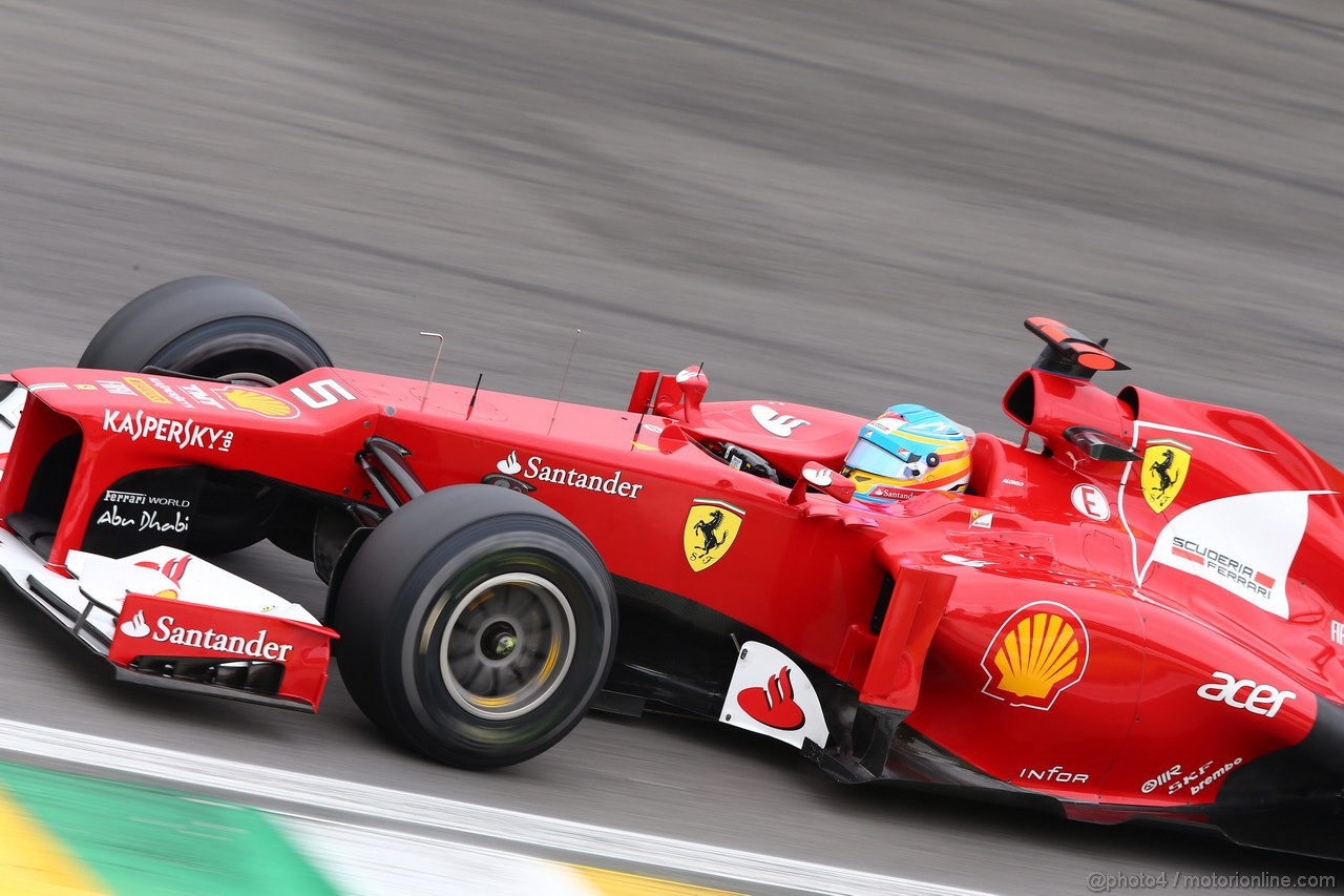 GP BRASILE, 24.11.2012- Qualifiche, Fernando Alonso (ESP) Ferrari F2012
