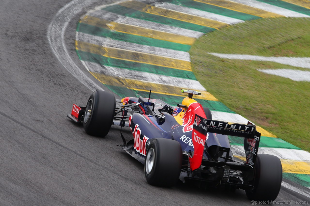 GP BRASILE, 24.11.2012- Qualifiche, Mark Webber (AUS) Red Bull Racing RB8