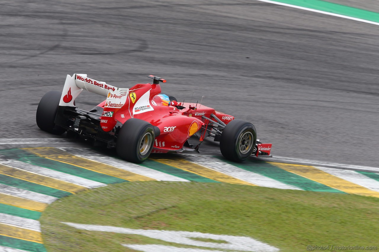 GP BRASILE, 24.11.2012- Qualifiche, Fernando Alonso (ESP) Ferrari F2012