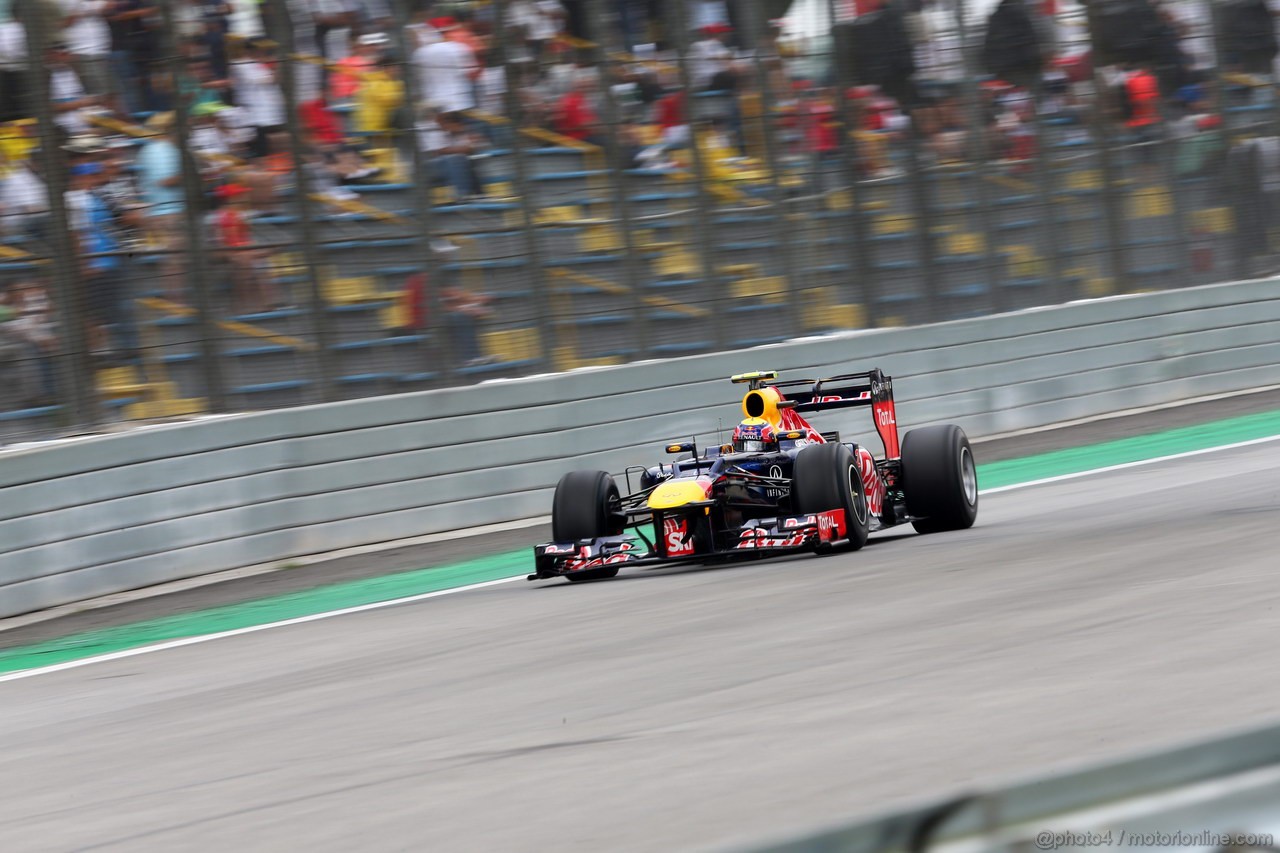 GP BRASILE, 24.11.2012- Qualifiche, Mark Webber (AUS) Red Bull Racing RB8