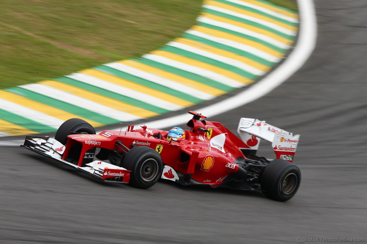 GP BRASILE, 24.11.2012- Qualifiche, Fernando Alonso (ESP) Ferrari F2012