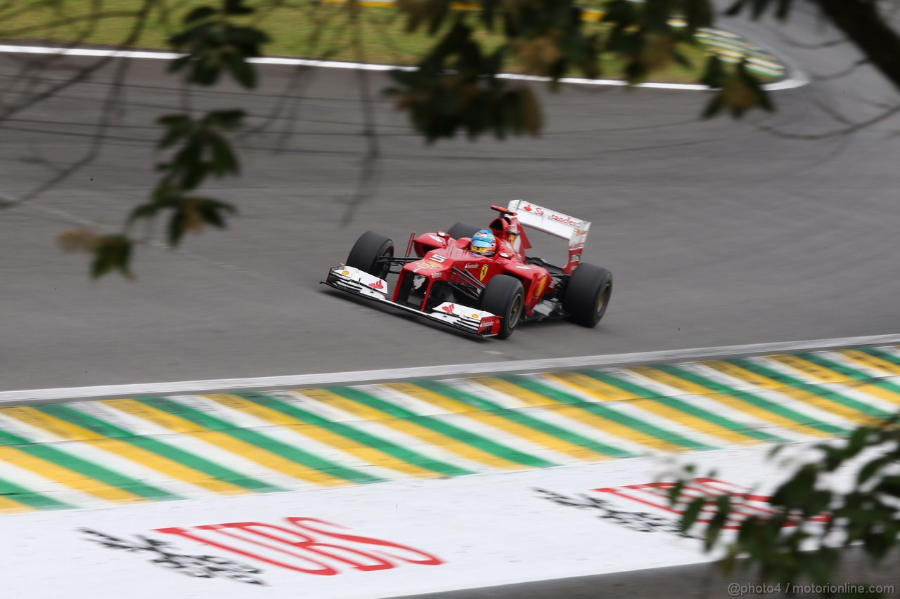 GP BRASILE, 24.11.2012- Qualifiche, Fernando Alonso (ESP) Ferrari F2012