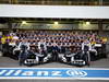 GP BRASILE, 24.11.2012- (L to R): Pastor Maldonado (VEN) Williams FW34; Valtteri Bottas (FIN) Williams Third Driver; Frank Williams (GBR) Williams Team Owner e Bruno Senna (BRA) Williams in a team photograph.
