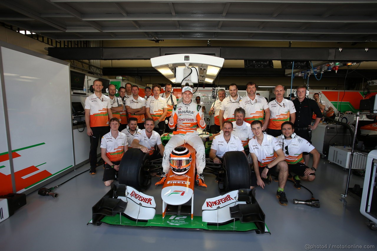 GP BRASILE, 23.11.2012- Prove Libere 1, Nico Hulkenberg (GER) Sahara Force India F1 Team VJM05 