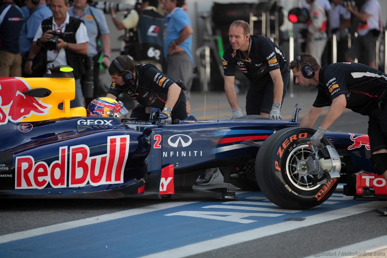 GP BRASILE, 23.11.2012- Prove Libere 1, Mark Webber (AUS) Red Bull Racing RB8 