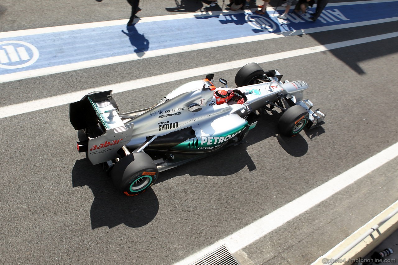 GP BRASILE, 23.11.2012- Prove Libere 1, Michael Schumacher (GER) Mercedes AMG F1 W03 
