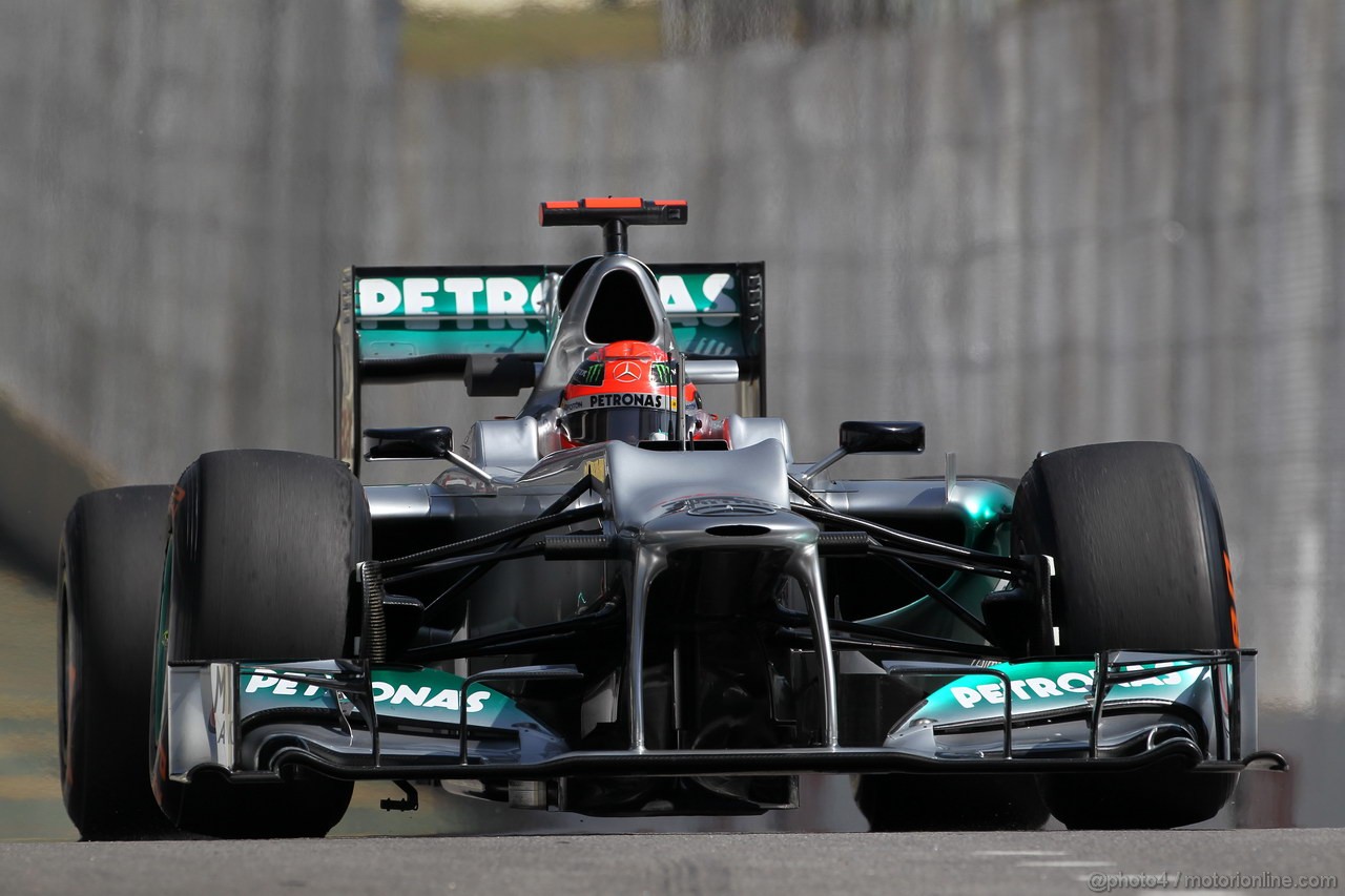 GP BRASILE, 23.11.2012- Prove Libere 1, Michael Schumacher (GER) Mercedes AMG F1 W03 