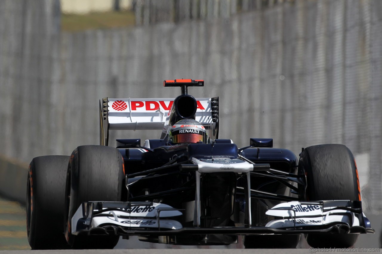 GP BRASILE, 23.11.2012- Prove Libere 1, Pastor Maldonado (VEN) Williams F1 Team FW34 